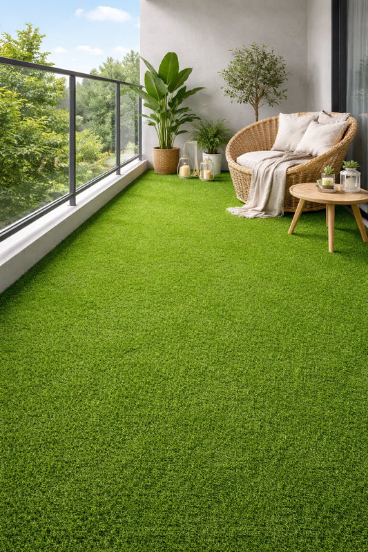 Gazon artificial 15 mm verde pentru balcon si terasa iarba artificiala exterior