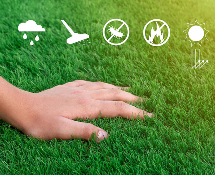 gazon artificial 38 mm moale si confortabil la atingere pentru gradina sau terasa